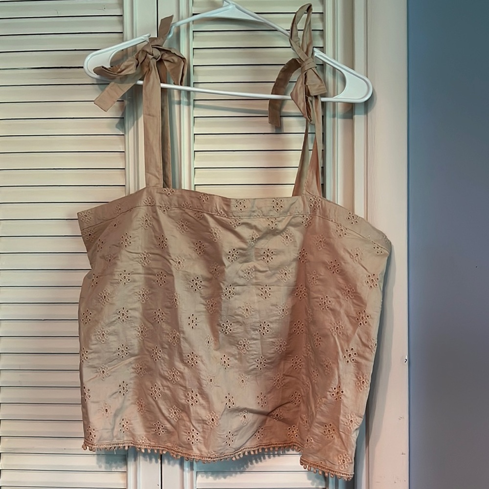 Blush tie strap Aerie tank!